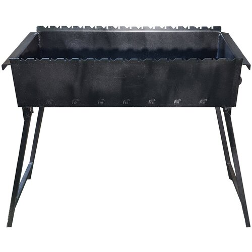 Мангал складной на 15 шампуров 800х380 мм. со съемными колосниками, сталь 3 мм.