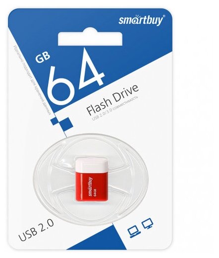 USB флешка Smartbuy 64Gb Lara red USB 2.0