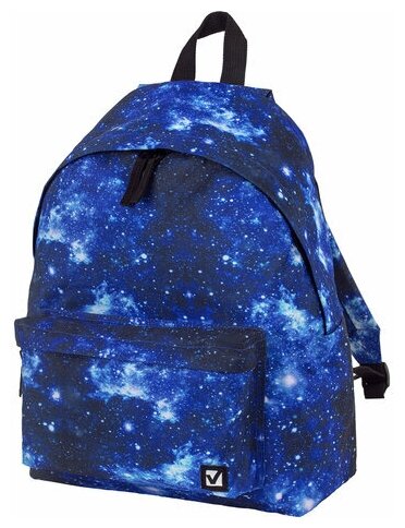 Рюкзак BRAUBERG сити-формат универсальный, "Space", синий, 41х32х14 см, 229885