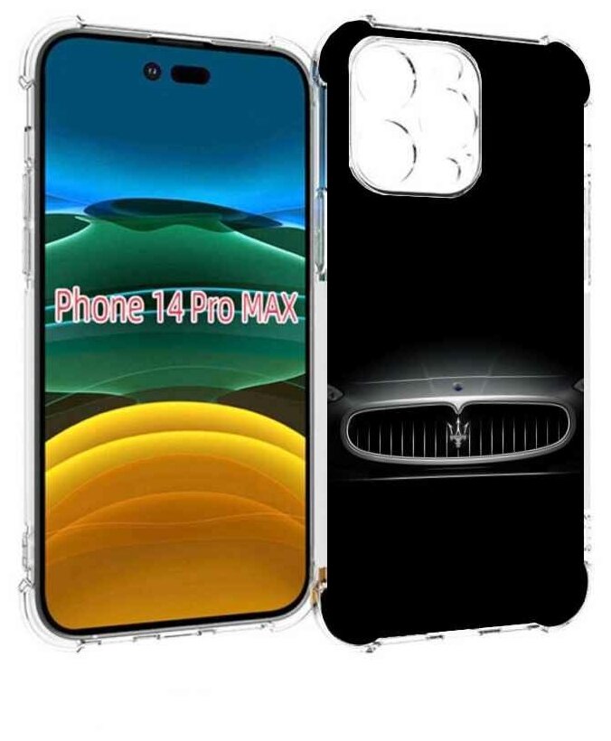 Чехол MyPads maserati мазерати 1женский для iPhone 14 Pro Max задняя-панель-накладка-бампер