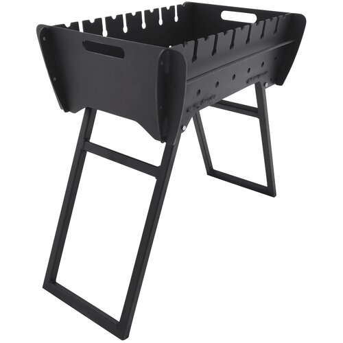 Мангал складной на 13 шампуров с 2 уровнями жарки, толщина 3 мм, размер топки 50х27х15