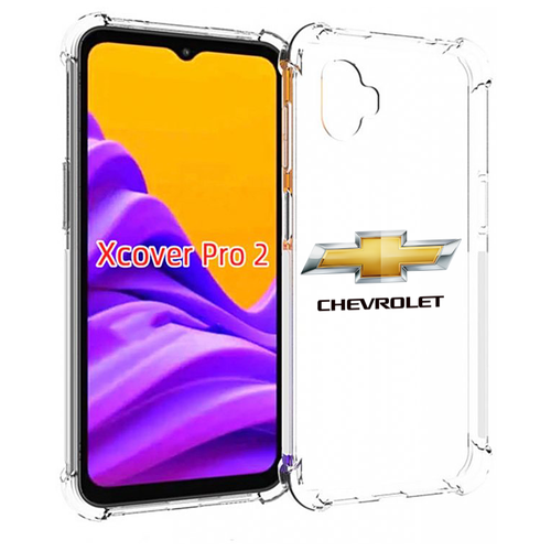 Чехол MyPads сhevrolet-3 мужской для Samsung Galaxy Xcover Pro 2 задняя-панель-накладка-бампер