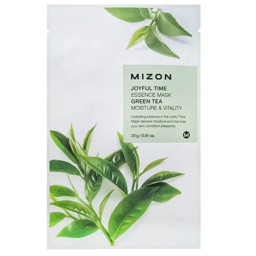 МЗ Тканевая маска для лица с экстрактом зелёного чая Joyful Time Essence Mask Green Tea 23г