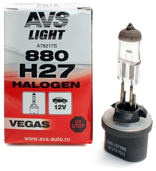 Лампа галогенная H27/880 12V.27W AVS Vegas