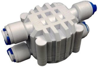 Четырехходовой клапан (отсечной, автопереключатель) для фильтров Гейзер, Барьер, Аквафор, AquaPro, Raifil, Новая Вода, Atoll, Unicorn, Ecosoft