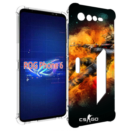 Чехол MyPads CS-go Контр-террорист для Asus ROG Phone 6 задняя-панель-накладка-бампер чехол mypads cs go логотип мужской для asus rog phone 6 задняя панель накладка бампер