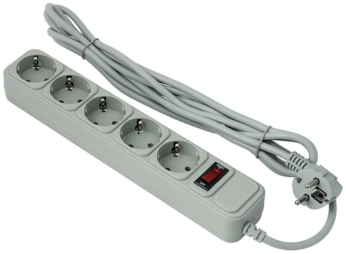 Сетевой фильтр ExeGate SP-5-1.8G, gray - фото №9