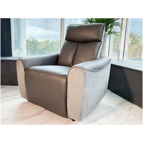 Кресло мягкое, кожа, реклайнер, домашний кинотеатр