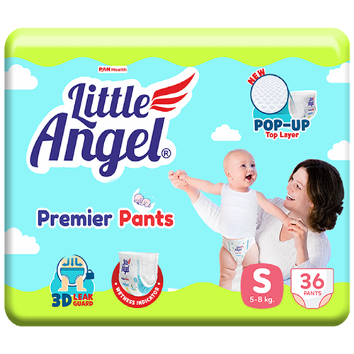 Подгузники трусики детские Little Angel Premier, 2/S (3-5кг)-36шт