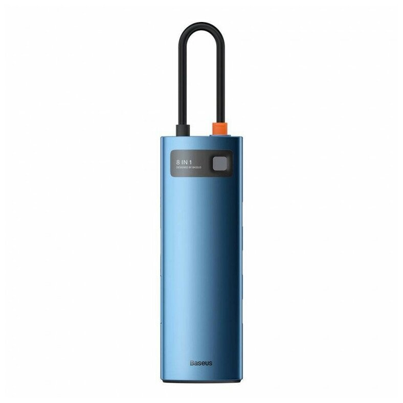 Хаб USB Baseus Metal Gleam Series 8-in-1 Multifunctional Type-C HUB Blue WKWG000103