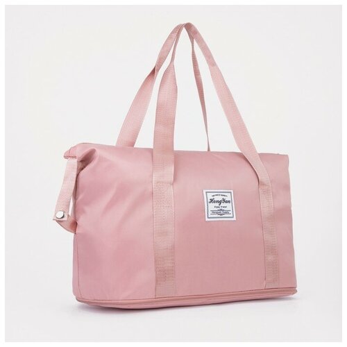 фото Сумка спортивная на молнии, с увеличением, наружный карман, цвет розовый mikimarket