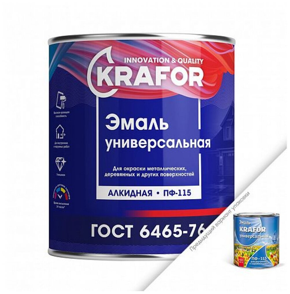 KRAFOR эмаль ПФ-115 зеленая 6 КГ 4 26016