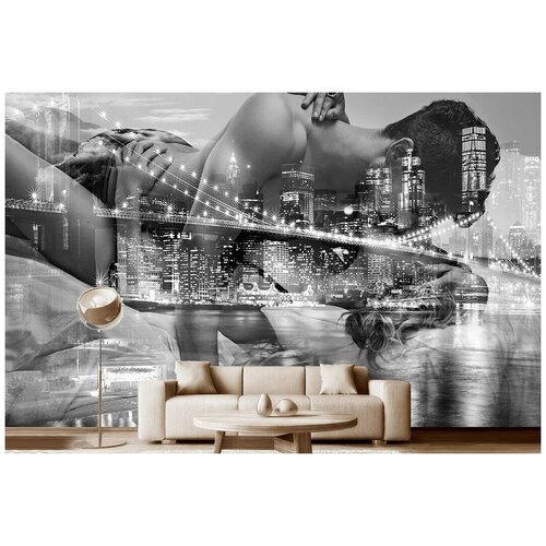 Фотообои на стену флизелиновые Модный Дом Любовь в большом городе 400x250 см (ШxВ), в спальню, гостиную