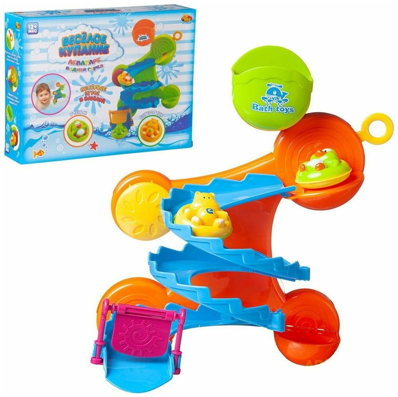 Игрушка для купания ABtoys «Веселое купание» Горка для ванной PT-00540 3,2х24х8 см - фото №6