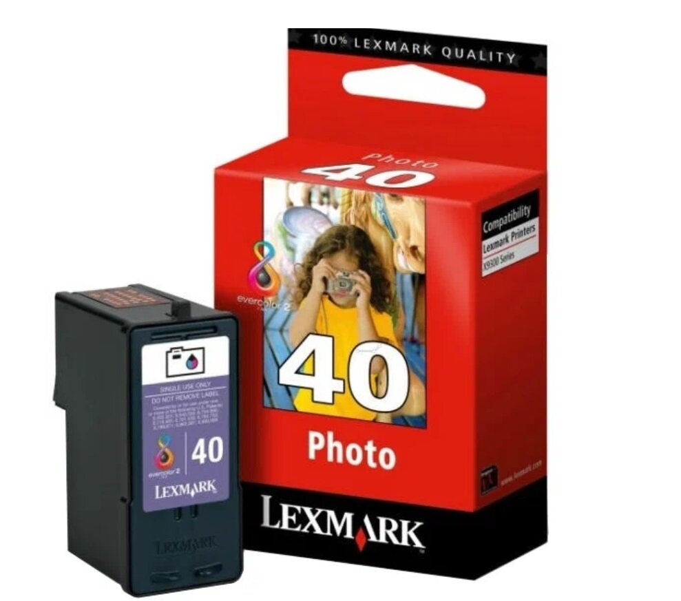 Картридж оригинальный цветной Lexmark 18Y0340E (№40) Photo Color, ресурс 135 стр.