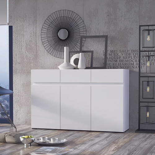 Изображение товара Комод HOMEGRAD Mika,3 ящ 1204х870х400, ЛДСП, шариковые направляющие