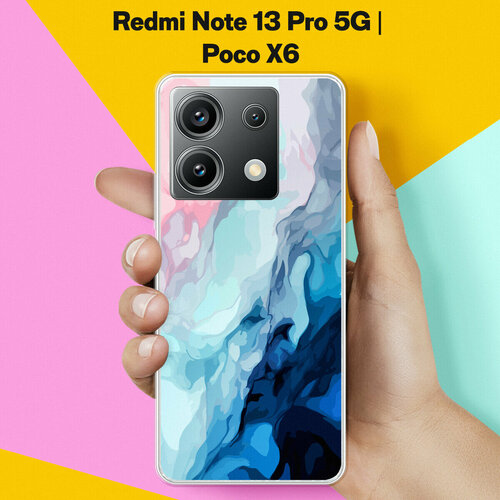 Силиконовый чехол на Xiaomi Redmi Note 13 Pro 5G / Poco X6 Акварель / для Сяоми Редми Ноут 13 Про 5Джи / Поко Икс6 силиконовый чехол на xiaomi redmi note 13 pro 5g poco x6 цветы для сяоми редми ноут 13 про 5джи поко икс6