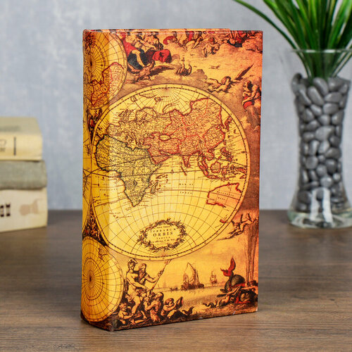 Сейф-книга дерево География 21х13х5 см 1181₽