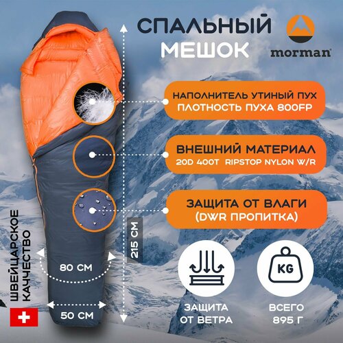 Спальный мешок туристический пуховый 1700000₽