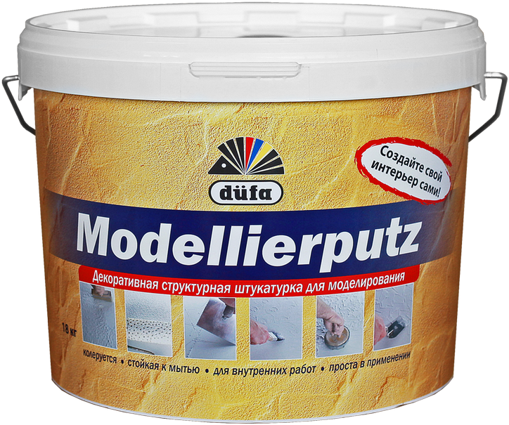 фото Декоративная структурная штукатурка для моделирования Dufa Modellierputz 18 кг