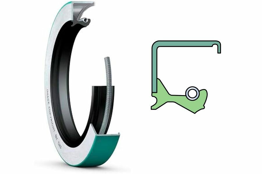 Уплотнение типа CRWA1 (двухкромочное) для установки на вал 541523