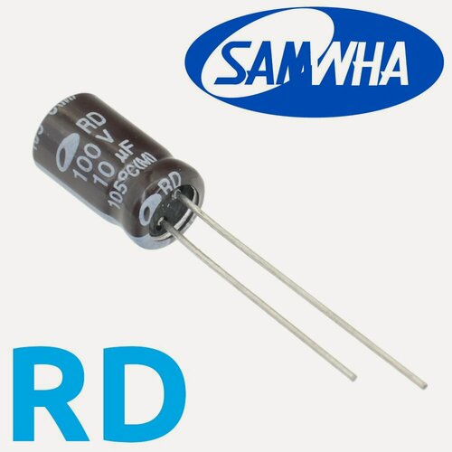 Изображение товара 10мкФ 100В / RD / 6,3x11 / 105 С / конденсатор электролитический (30шт)