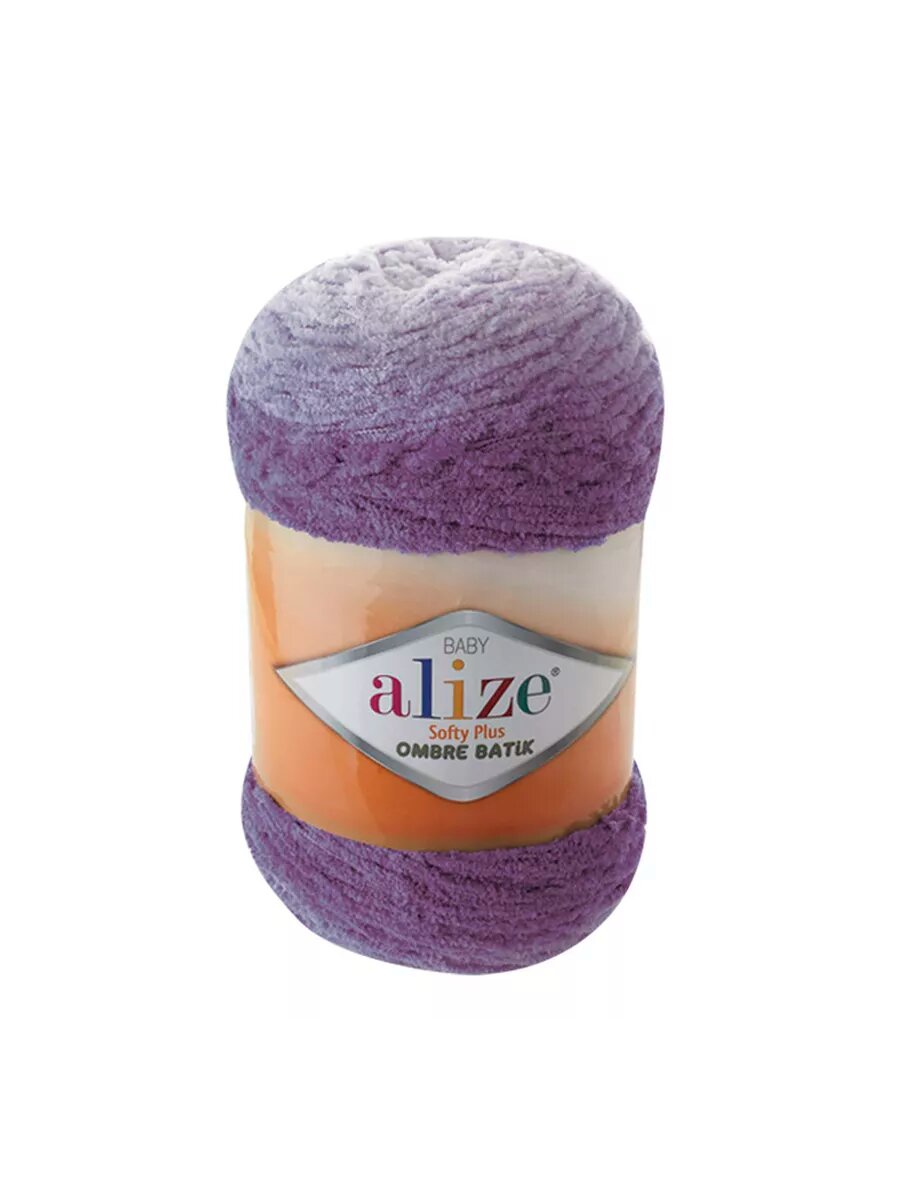 Пряжа Alize Softy plus ombre batik 7298 сиреневый