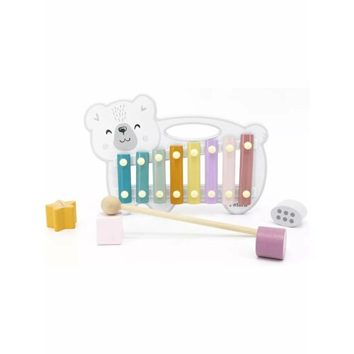 Музыкальная игрушка Ксилофон Мишка 44026 Viga PolarB Деревянный ксилофон детский металлофон детский 2310₽