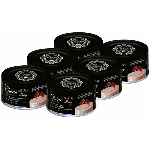 PETTRIC CHERIE HEALTHY LIVING TUNA MOUSSE для взрослых кошек мусс с тунцом банка 80 гр 80 гр х 6 шт
