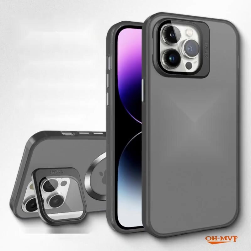 Чехол для iPhone 12 Pro (айфон 12 про ) магнитный, совместимый с MagSafe (магсейф), противоударный, с кольцом подставкой — фото 1