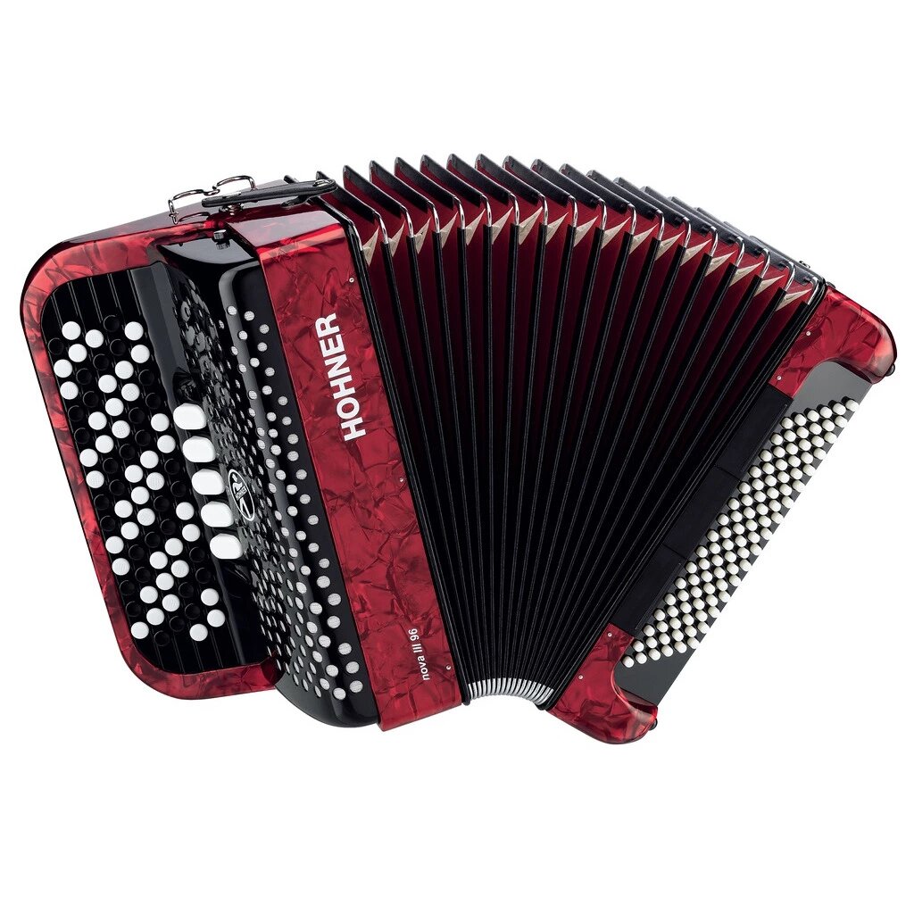 Аккордеон кнопочный Hohner Nova III 96 (A4273) red — фото 1