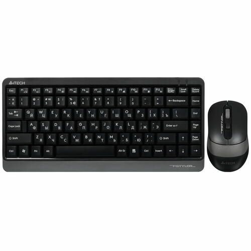 Клавиатура + мышь A4Tech Fstyler FG1110 клав: черный/серый мышь: черный/серый USB беспроводная Multimedia (FG1110 GREY)