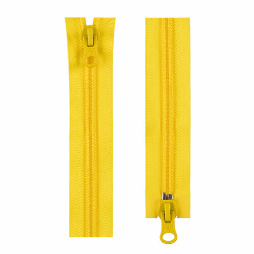 Молния спираль 90 см тип 10 разъёмная двухзамковая №109 ярко-желтый