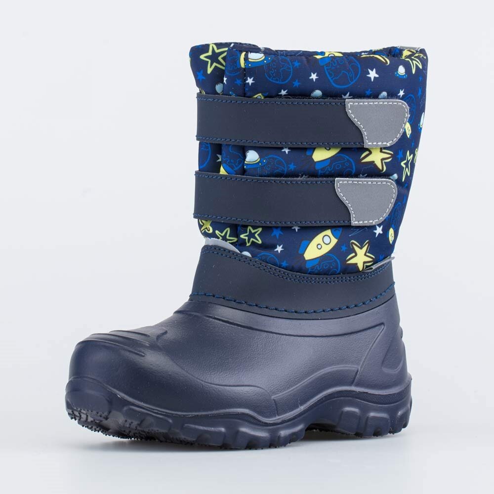 Сноубутсы КОТОФЕЙ размер 23-24 синий с рисунком