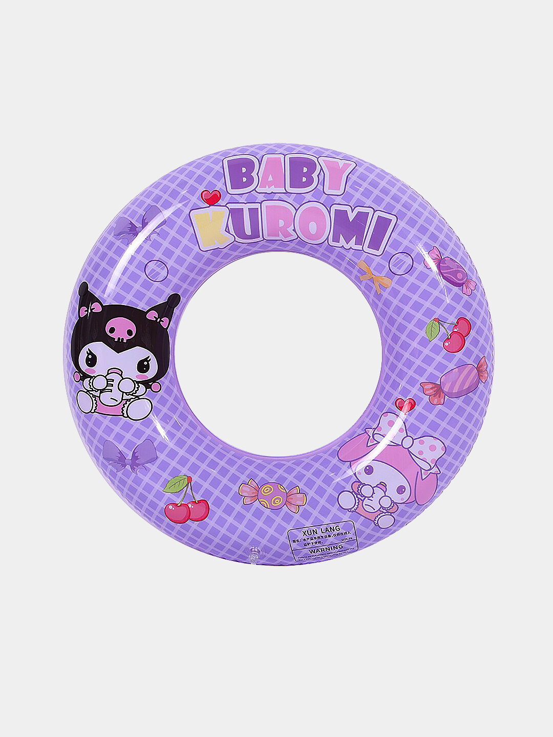 Круг балон для плавания , Kuromi, Сиреневый, 80 см (9-15лет)