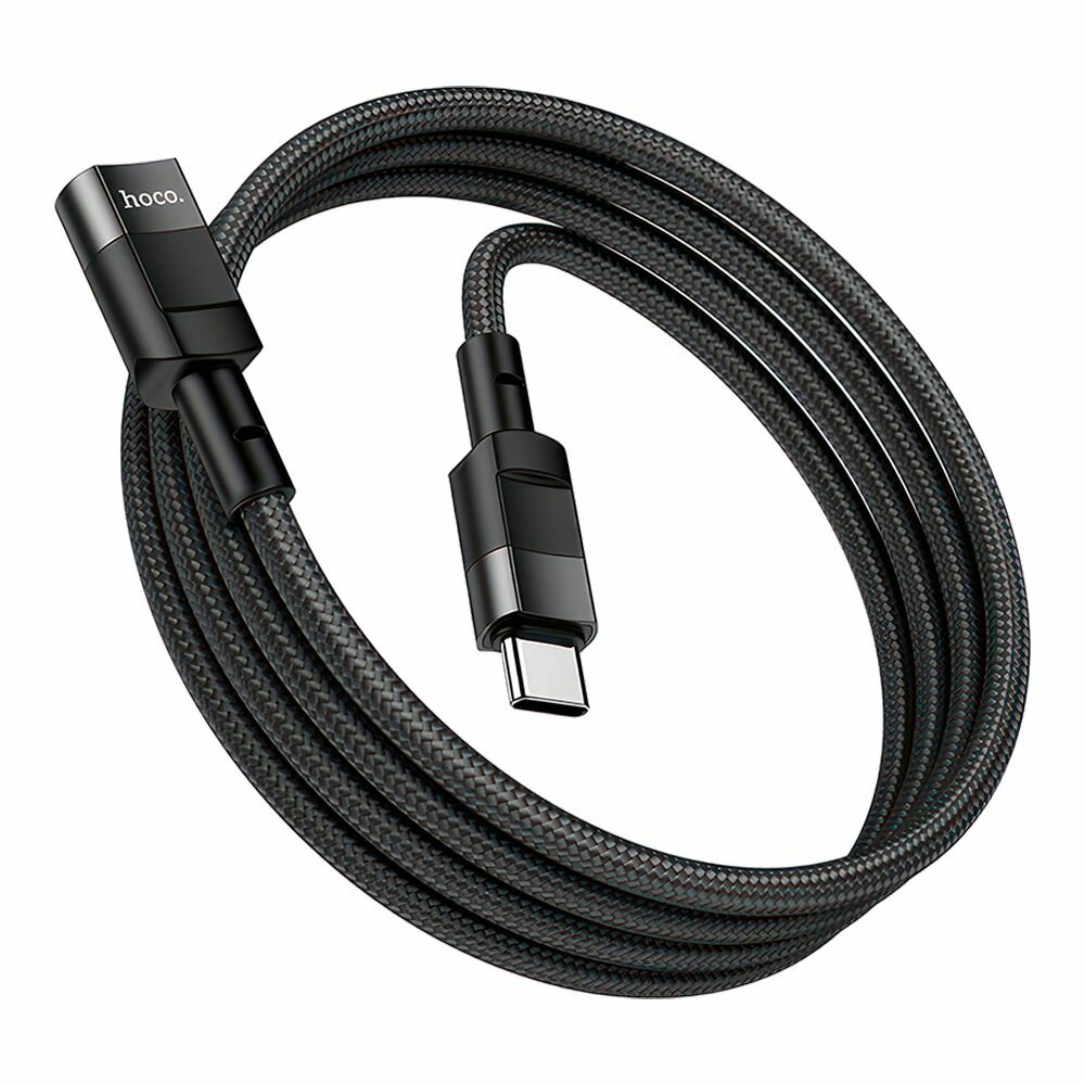USB-C удлинитель HOCO U107 Type-C, 1.2м, нейлон (черный) — фото 1