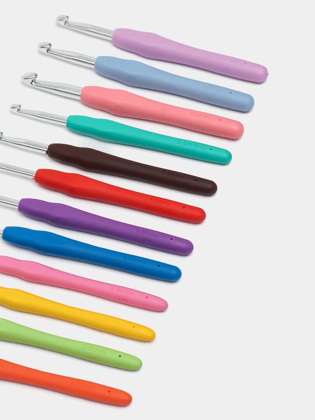 Крючок для вязания с силиконовой ручкой, набор для рукоделия, — фото 1