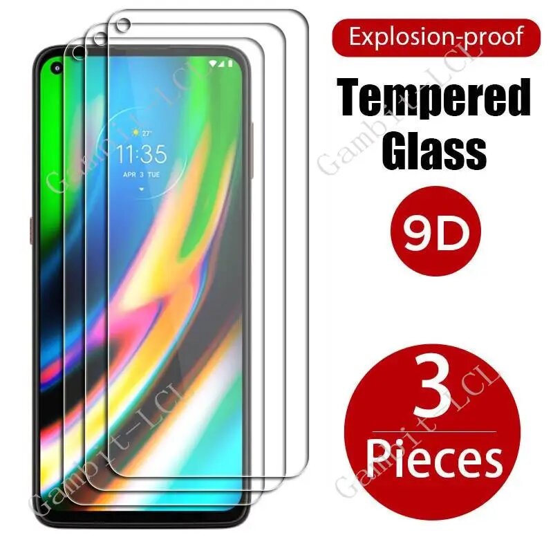 Защитное закаленное стекло для Motorola Moto G9 Plus 6,8 "MotoG9Plus MotoG9 G9Plus XT2087-1, защитная пленка для экрана, 3 шт, Moto G9 Plus, Комплект из 3 предметов