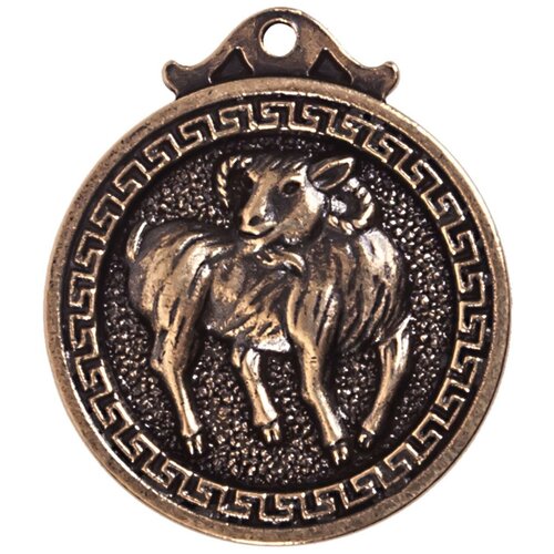 фото Подвеска для кулона или брелка восточный гороскоп - овца, d.3см 5110224 нет бренда