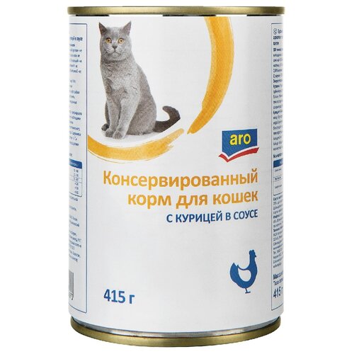 Консервированный корм для кошек Aro С курицей 415г