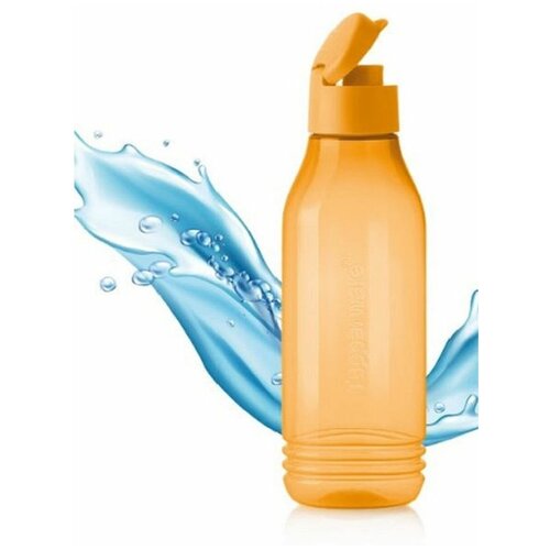 фото Спортивная бутылка, эко-бутылка треугольной формы с клапаном, 1шт. tupperware, 0.75л оранжевый