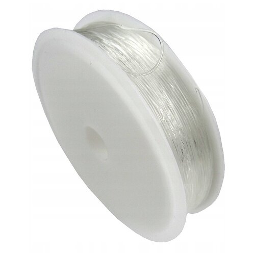 Нить резинка силиконовая 1мм дл.4.5м для браслетов, бус, прозрачная