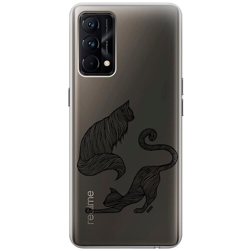 Силиконовый чехол на Realme GT Master Edition, Рилми ГТ Мастер Едишн с 3D принтом Lazy Cats прозрачный силиконовый чехол на realme gt master edition рилми гт мастер едишн с 3d принтом lazy cats прозрачный