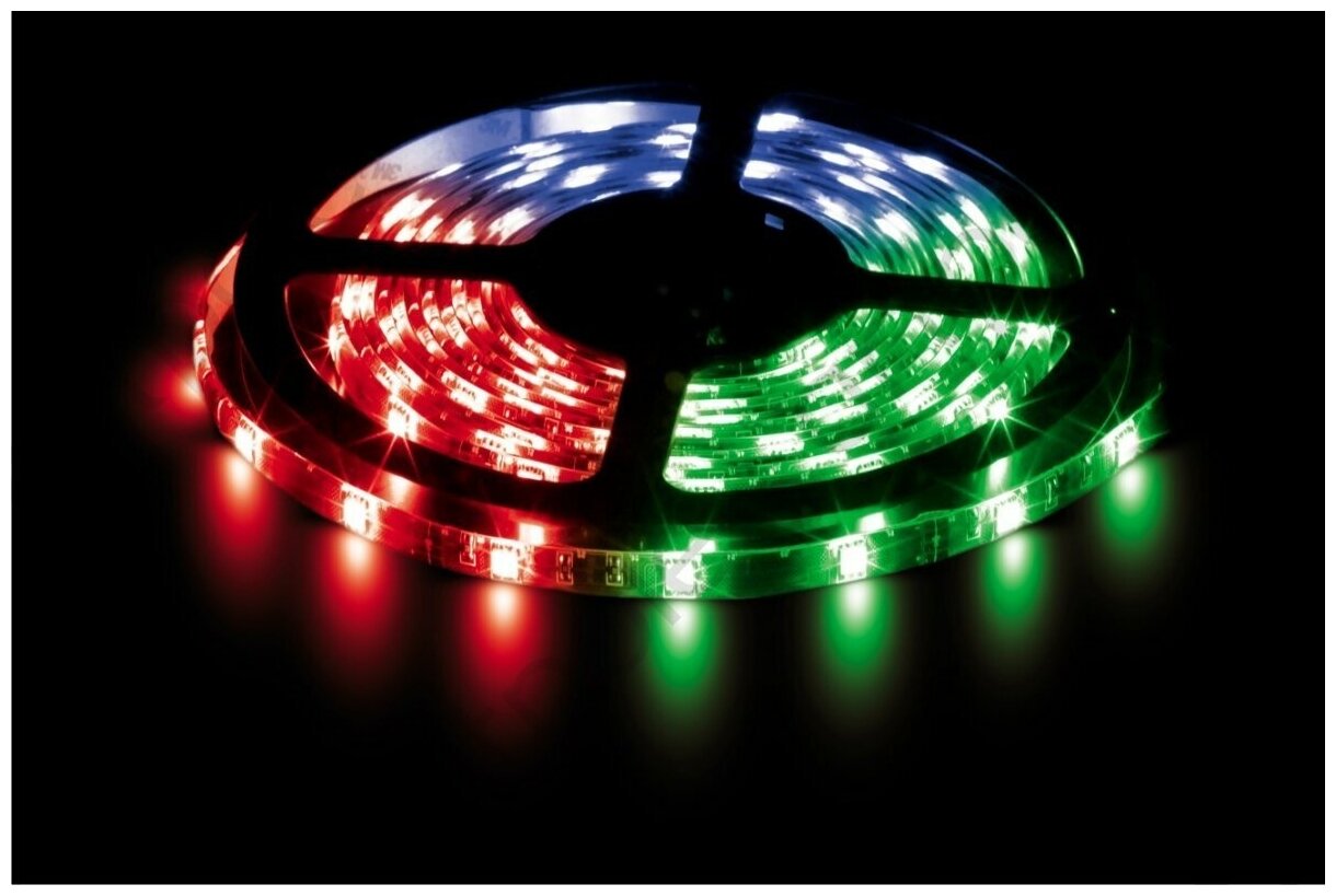 5м. Светодиодная лента RGB 5050, 7,2W, 12V, 30LED/m, IP20 Uniel ULS-M22-5050-30LED-m-10mm-IP20-DC12V-7.2W-m-5M-RGB PROFI - (UL-00004371) - фото №7