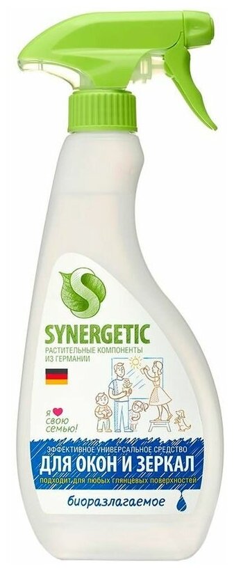Средство Synergetic для мытья окон биоразлагаемое, 500мл