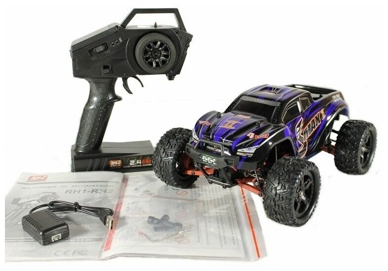 Радиоуправляемый монстр Remo Hobby SMAX Brushless UPGRADE V2.0 синий 4WD 2.4G 1/16 RTR RH1635UPGV2-BLUE