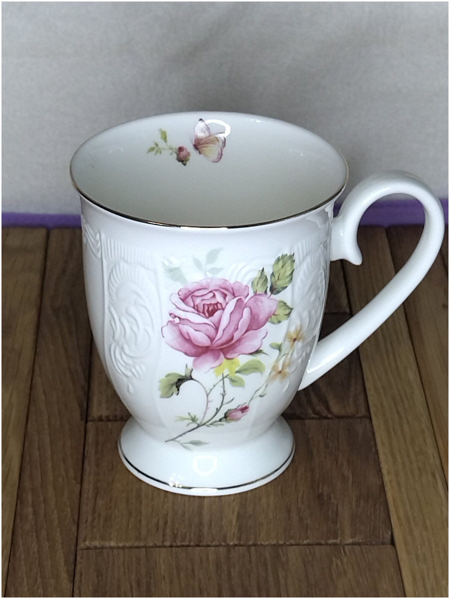 Кружка чайная 350 мл с цветами