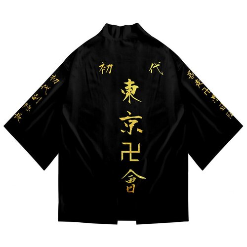 фото Карнавальные костюмы кардиган шелковый оверсайз кимоно накидка хаори токийский символ аниме японский стиль размер l (160-175) vlasov