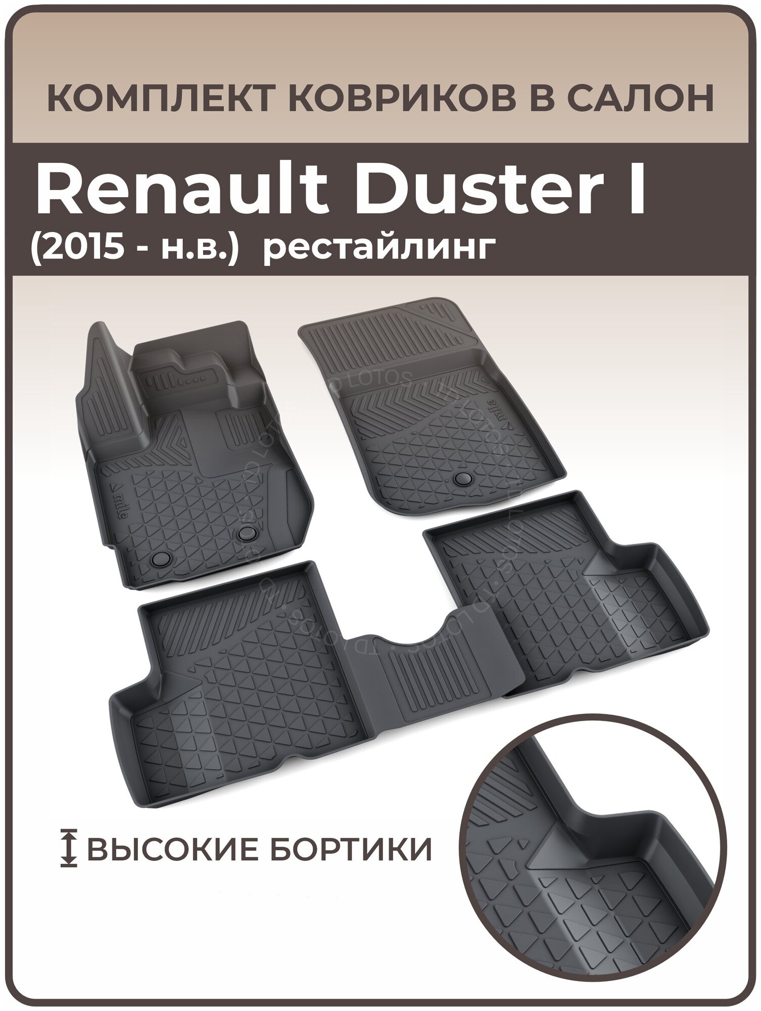 Коврики в салон автомобиля Renault Duster I рестайлинг (2015 — н. в.)