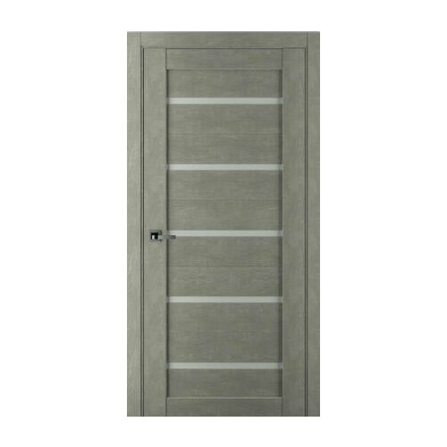 Межкомнатная дверь SP56 до Сатинато, экошпон, тёмный лён 2000*900.Комплект (полотно,коробка,наличник)